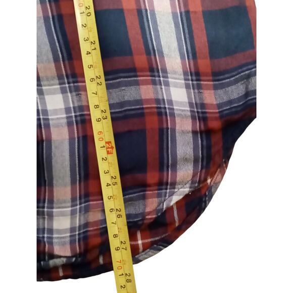 Vtg Abercrombie & Fitch Shirt Womens Size S Burgandy Plaid Buttons - Picture 4 of 5